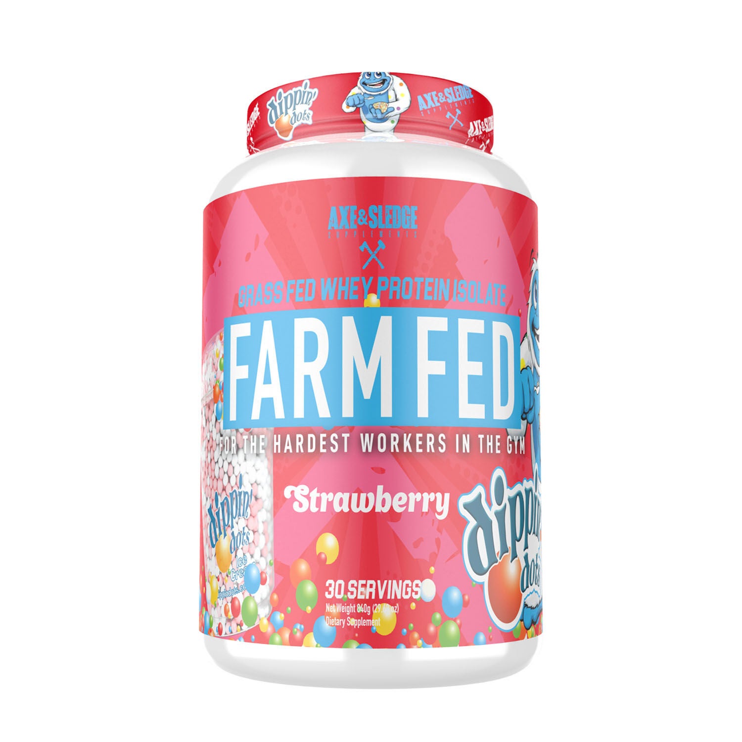 Farm Fed Whey Protein Isolate - Dippin' Dots Strawberry Dippin' Dots